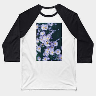 White Daisy Flowers - Daisy Garden Baseball T-Shirt